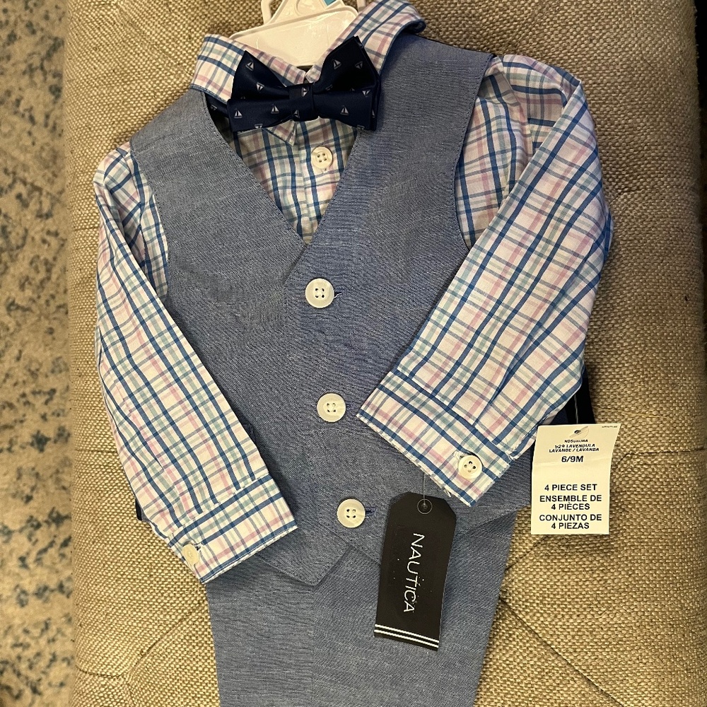 Nautica- 4 piece “suit”- size 6/9 months- New with Tags